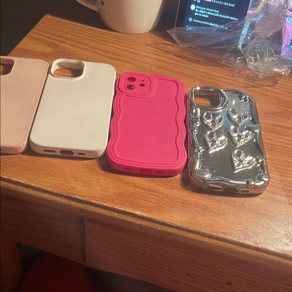 Stylish Pink and Silver Phone Case Collection